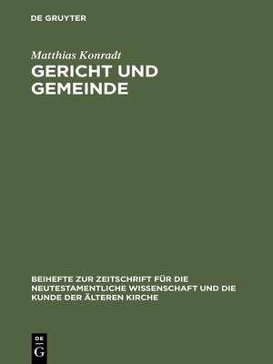 cover image of Gericht und Gemeinde